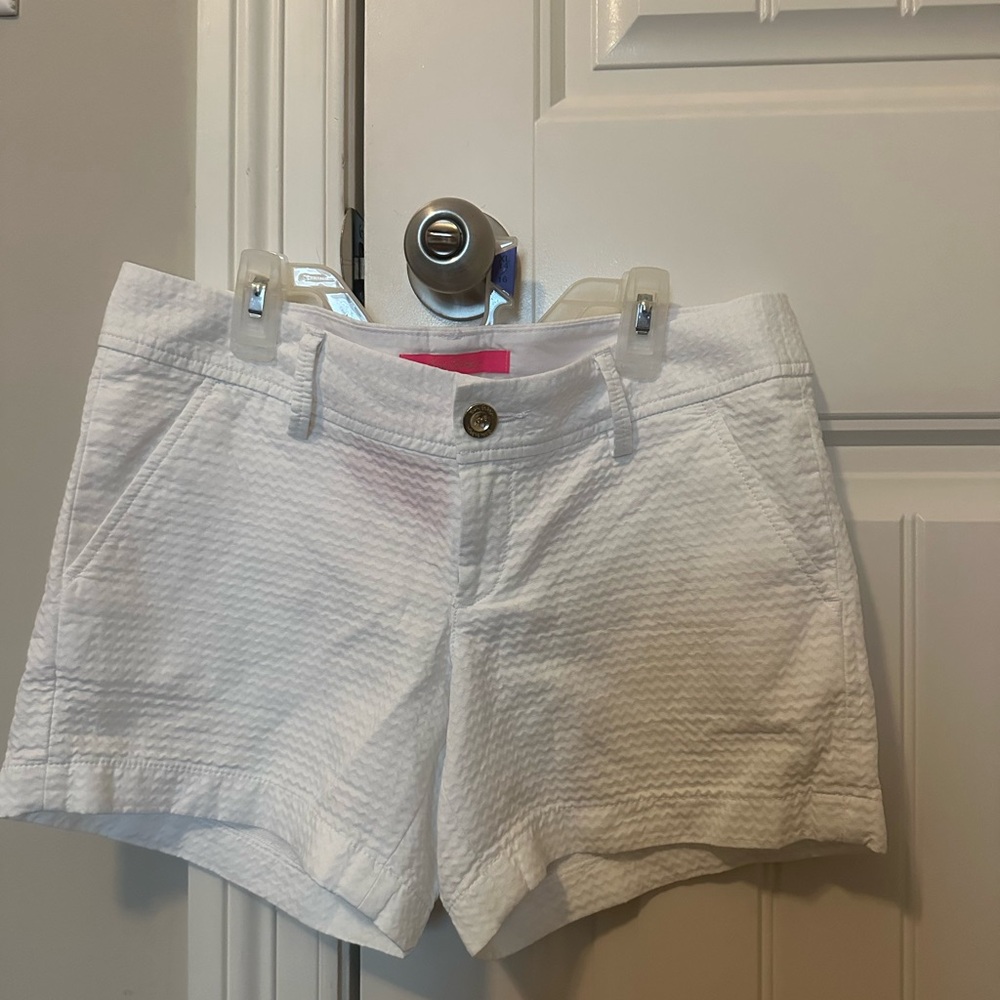 Lilly Pulitzer Resort White Textured Shorts